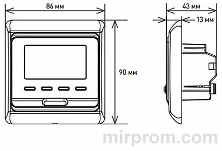 Инструкция Терморегулятор/термостат E51.716 для теплого пола
