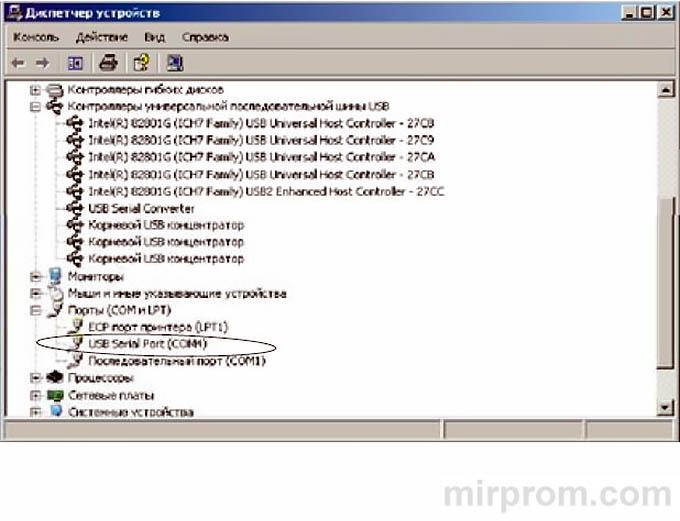 Настройка COM порта