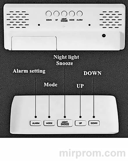 Инструкция настольных электронных часов X0712L