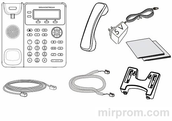 Инструкция Телефонный аппарат Grandstream GXP1615 GXP1620 GXP1625 GXP1628 GXP1630