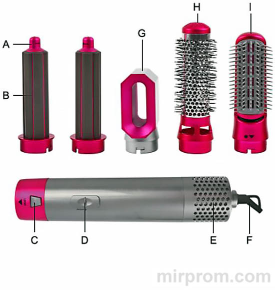 Стайлер для волос 5-в-1 Инструкция