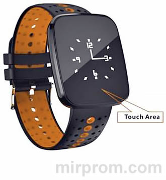 HeartRate V6 Smart Watch Touch area
