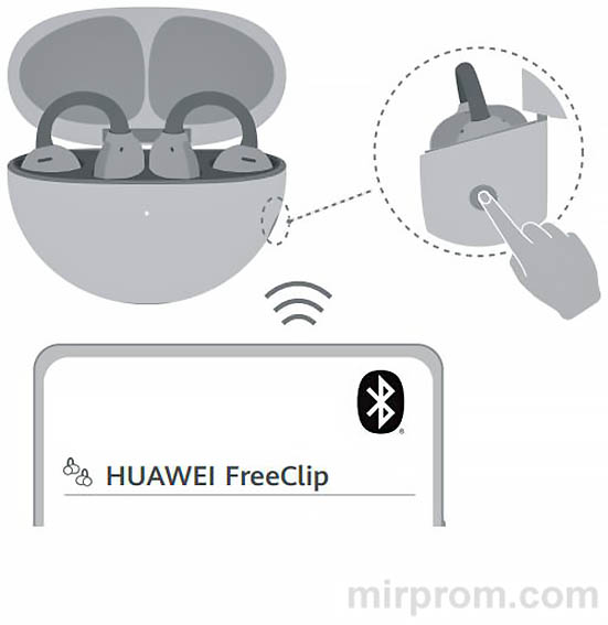 TWS-наушники Huawei Free Clip Инструкция