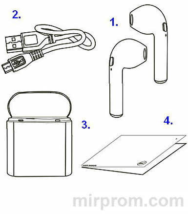 Наушники I9s TWS Инструкция