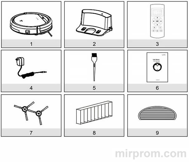 Инструкция Ilife V50 комплектация