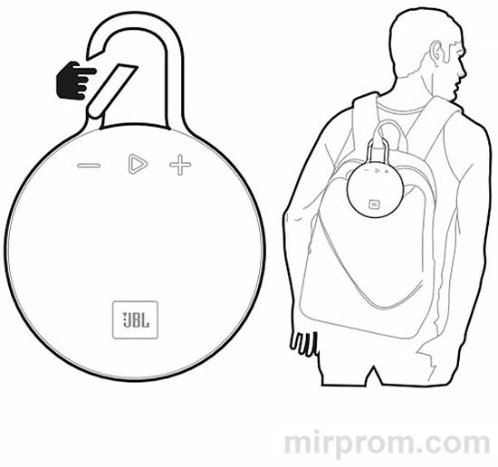 Мини колонка JBL Clip 3 Инструкция