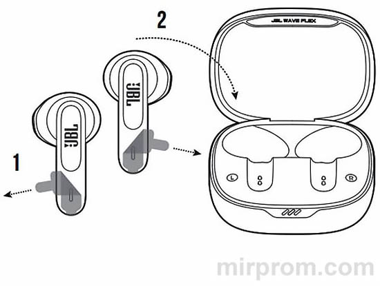 TWS-наушники JBL WAVE FLEX Инструкция