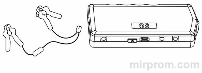 Запуск двигателя автомобиля Jump Starter