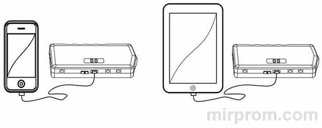 Зарядка портативных электронных устройств с помощью Jump Starter