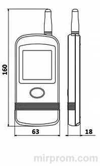 Габаритные размеры выносного дисплея CIU8.В-2-1