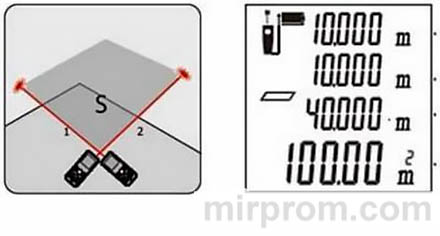Инструкция Mileseey X5. Измерение площади