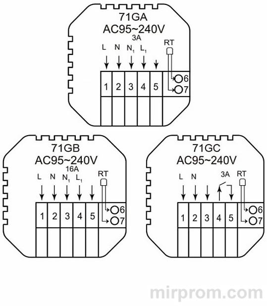 Термостат MK71GC Wifi Tuya Инструкция