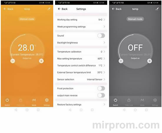 Термостат MK71GC Wifi Tuya Инструкция