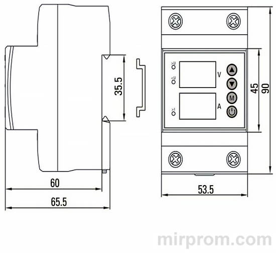 Реле напряжения MRVA EKF PROxima 63A Инструкция