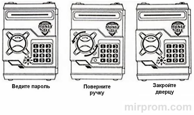 Инструкция Копилка Number Bank Установка замена батареек