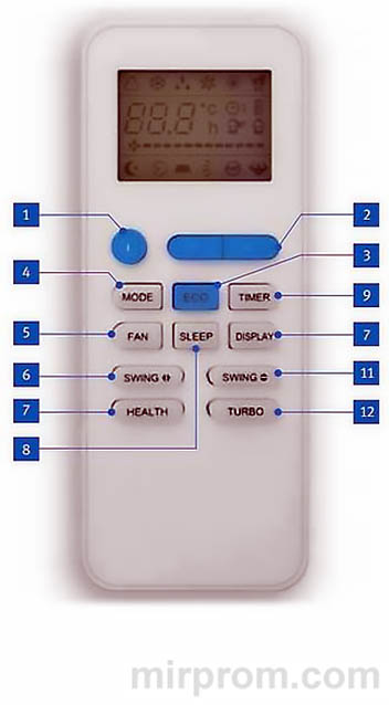 Пульт ДУ сплит-системы Oasis Comfort CL/EL Инструкция