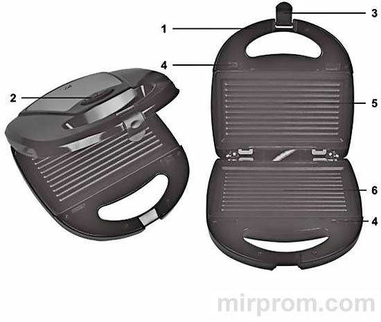 Электровафельница PROLISS 843 Инструкция