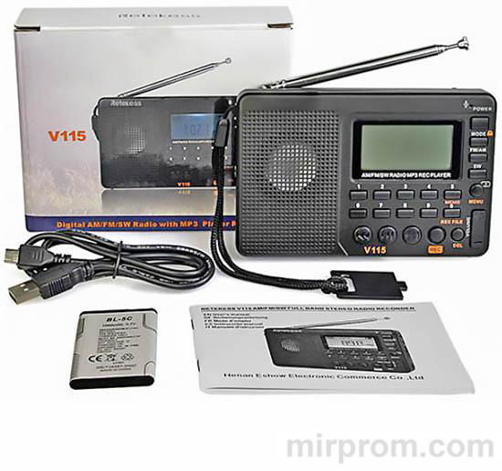 Радиоприемник RETEKESS V115. Инструкция