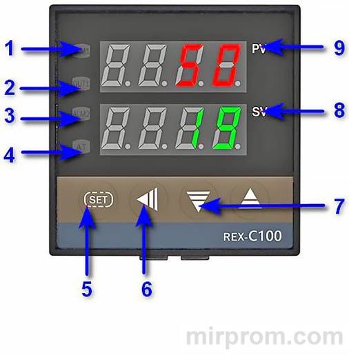 REX C-100 Терморегулятор PID Инструкция