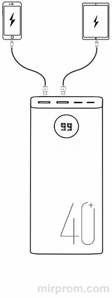 Инструкция Пауэрбанк ROMOSS Sense PEA40 40000mAh