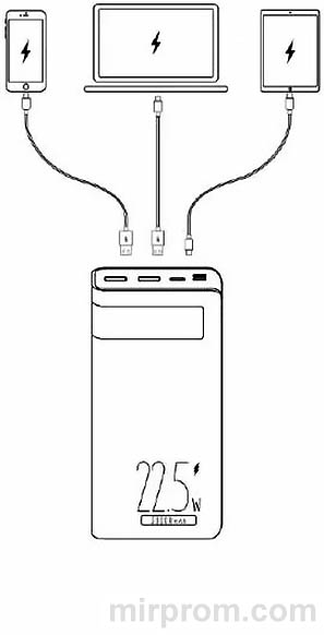 Инструкция Пауэрбанк ROMOSS Sense 8PF 30000mAh