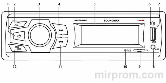 Инструкция автомагнитолы SOUNDMAX SM