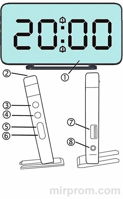Инструкция настольных электронных часов Спектр КВАРЦ СК3216