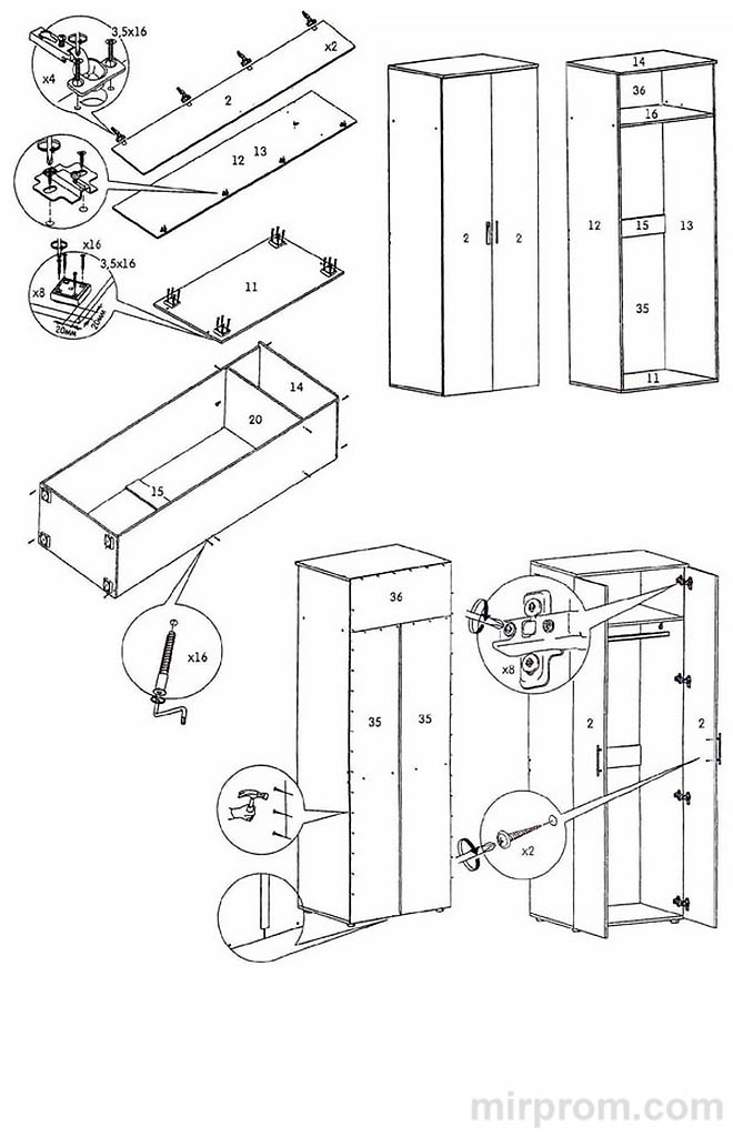 Инструкция по сборке стенки Мальта (Николь)