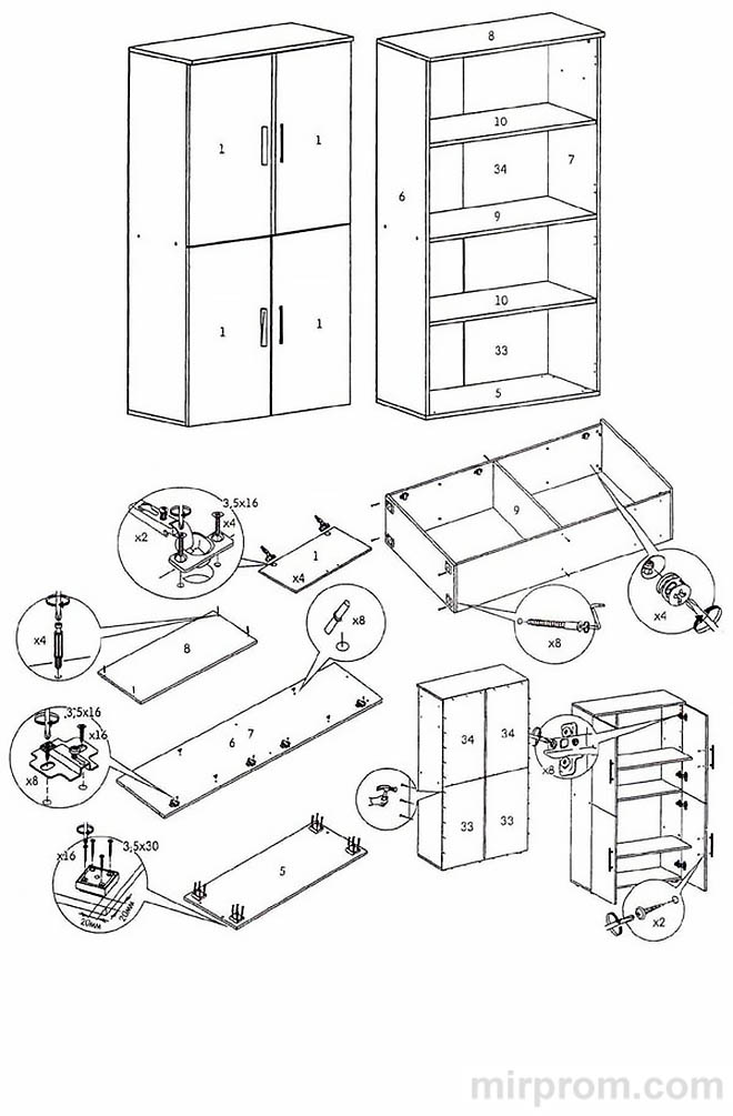 Инструкция по сборке стенки Мальта (Николь)