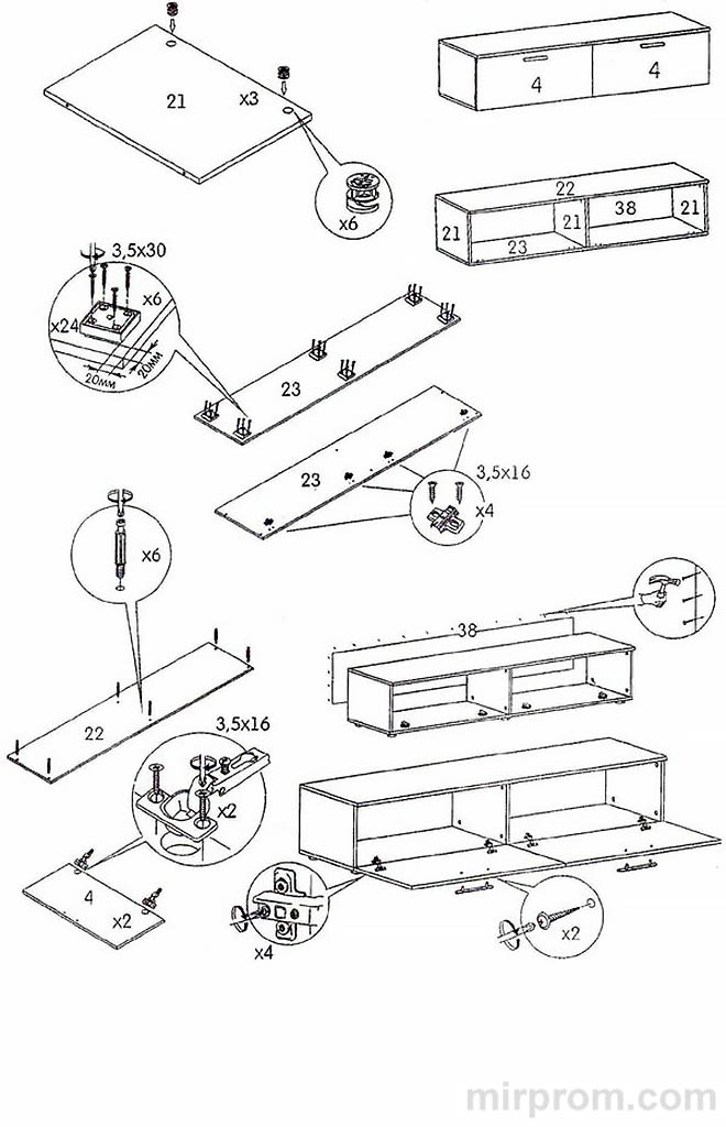 Инструкция по сборке стенки Мальта (Николь)