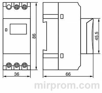 Инструкция ТЭ15 Габаритные и установочные размеры таймера