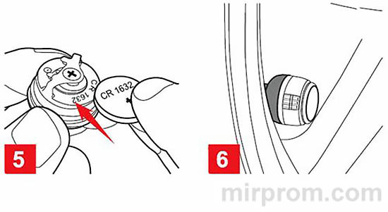 Установка батарейки во внешнем датчике