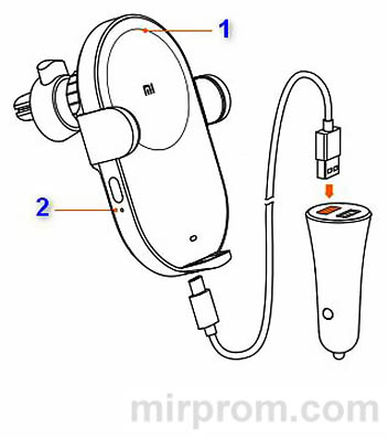 Зарядное устройство Mi Wireless Car Charger 20W. Инструкция