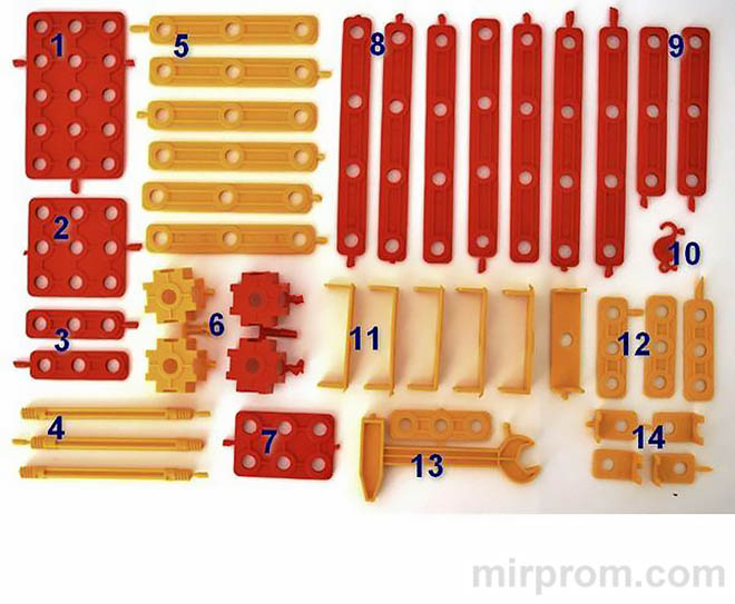 Инструкция Юный конструктор Набор 1