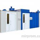 Покрасочная комната 3х4,5м с водяной завесой, полом, приточным пленумом, фильтром и с сушильной зоной 3х2,5м