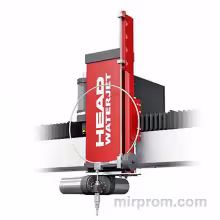 Установка водоструйной резки оснащен угловой головой для резки камня, гранта, мрамора