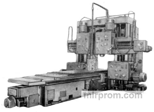 Станок продольно-фрезерный двухстоечный трехшпиндельный 6Г610