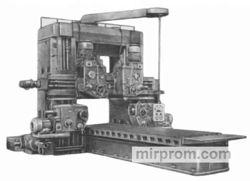 Станок продольно-фрезерный двухстоечный четырехшпиндельный 6662