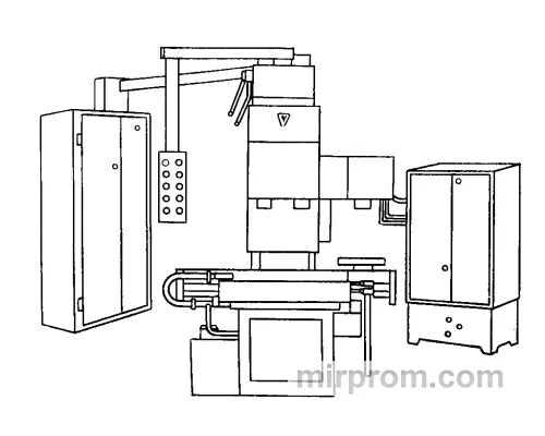 Станок специальный вертикальный копировально-фрезерный многошпиндельный ЛФ370